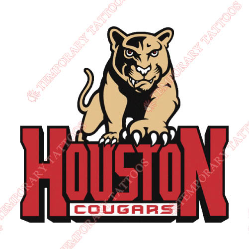 Houston Cougars Customize Temporary Tattoos Stickers NO.4575